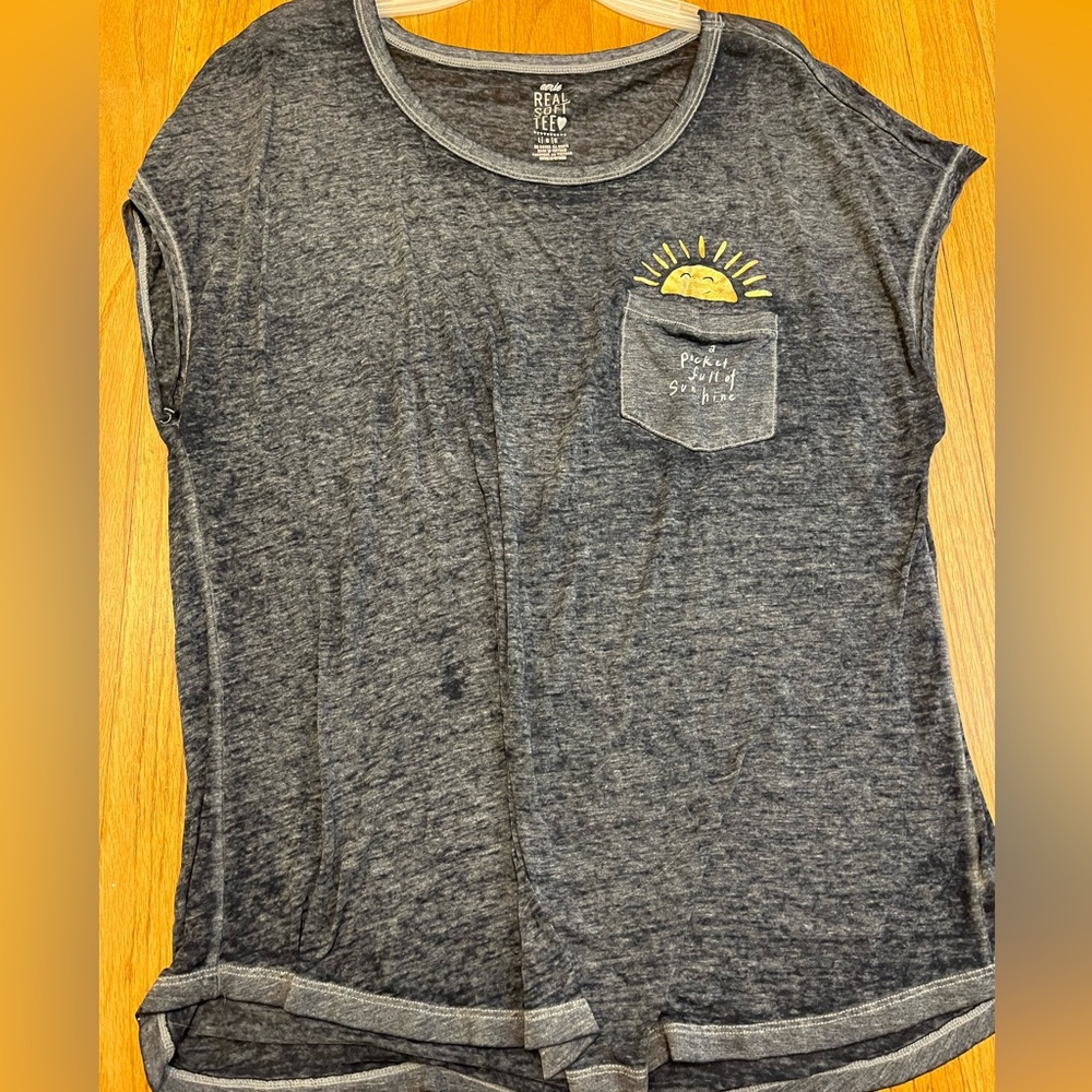 Aerie Real Soft Tee, A Pocket Full Of Sunshine Long Tee